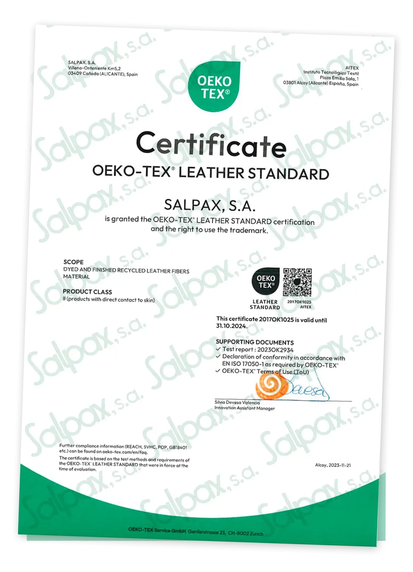 certificado-okeo-tex-salpax